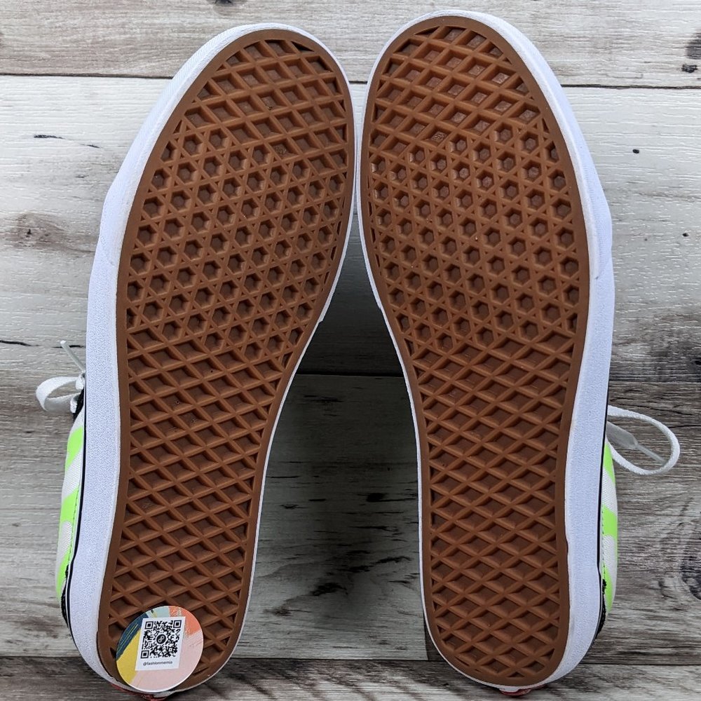 VANS*Unisex "Off The Wall" 2020 Flame Black True White Lace-Up Sneakers~See SIze - Picture 7 of 12